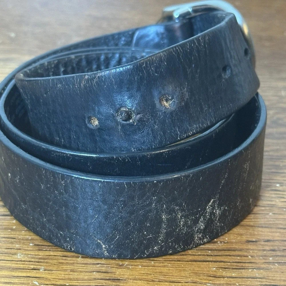 Harley Davidson Belt 38 Black Genuine Leather USA 99542-99VM Motorcycle Biker